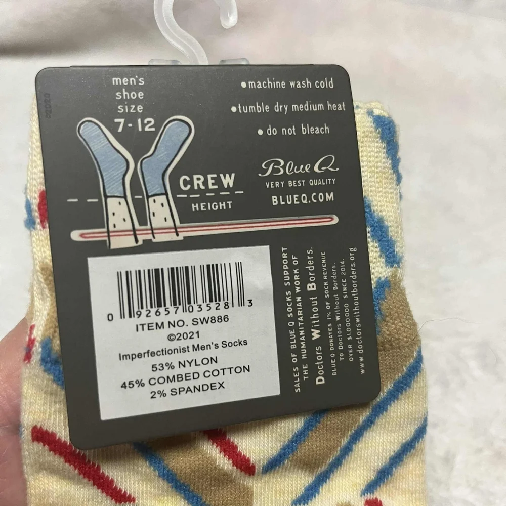 Blue Q Imperfectionist Men's Crew Sock